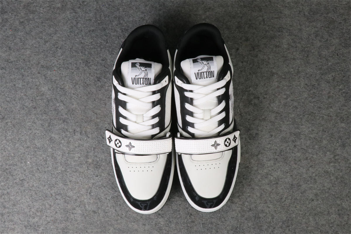 LVT Trainer Low 'Velcro Strap - Black Monogram Denim'