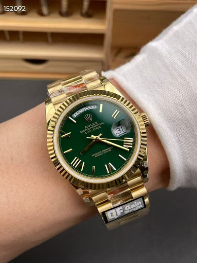 Yellow Gold & Green 40MM Watch