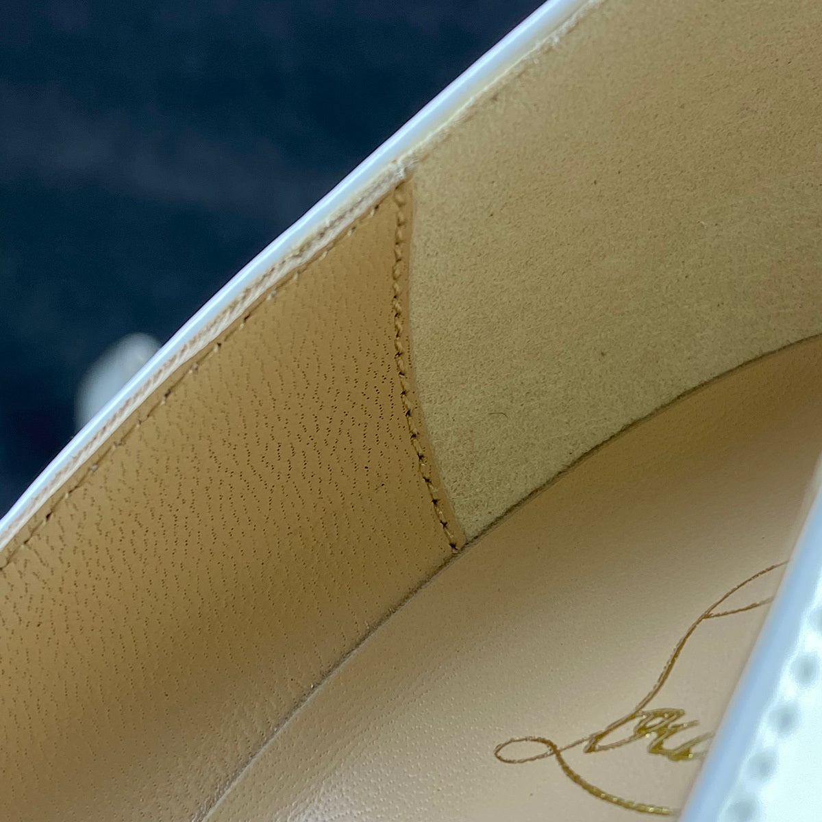 CL So Kate Pump  ‘White’ Patent Leather'