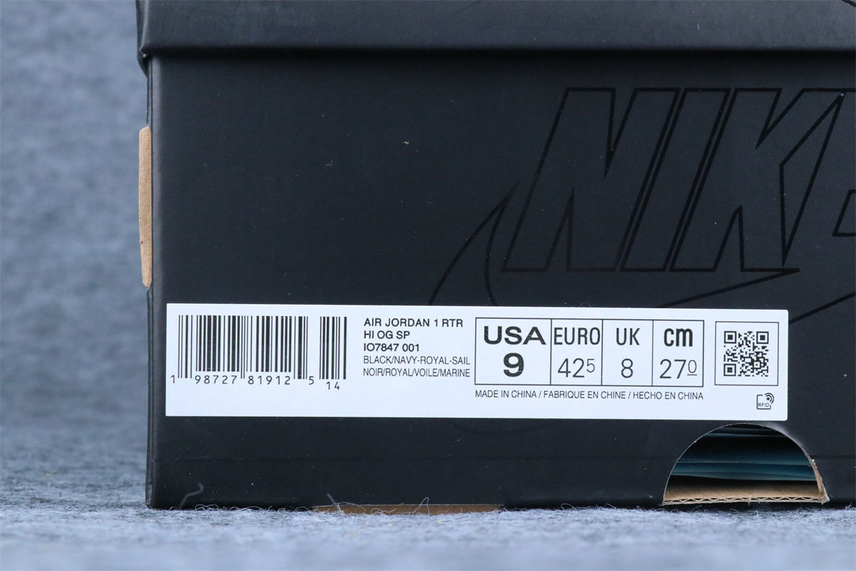 (Early Look) Fragment x Union LA x Air Jordan 1 Retro High OG 'Sport Royal'