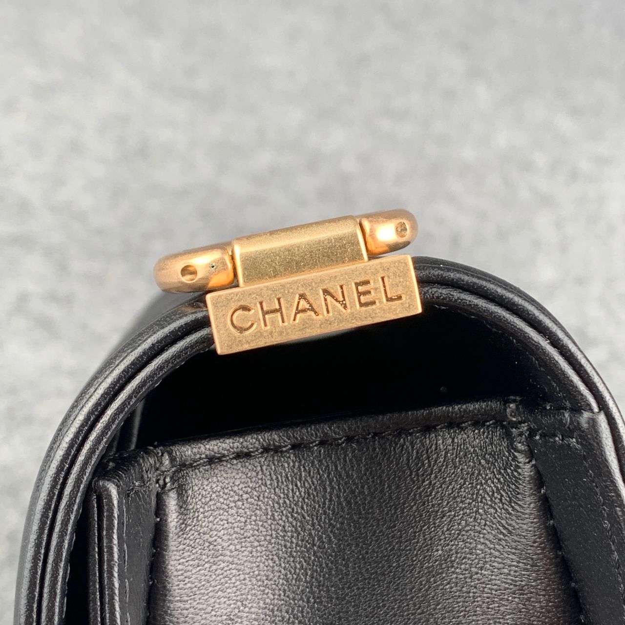 CC Boy Flap Diamond Quilted Small Bag Gold-Tone Black (2018)