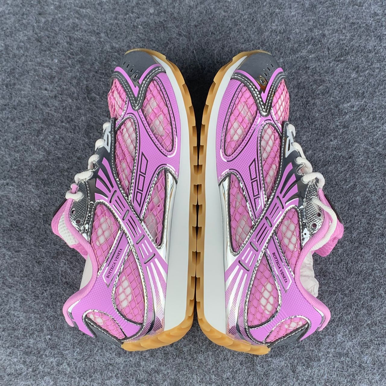 Bottega Veneta Wmns Orbit Sneaker 'Gloss Silver' (B-Grade)