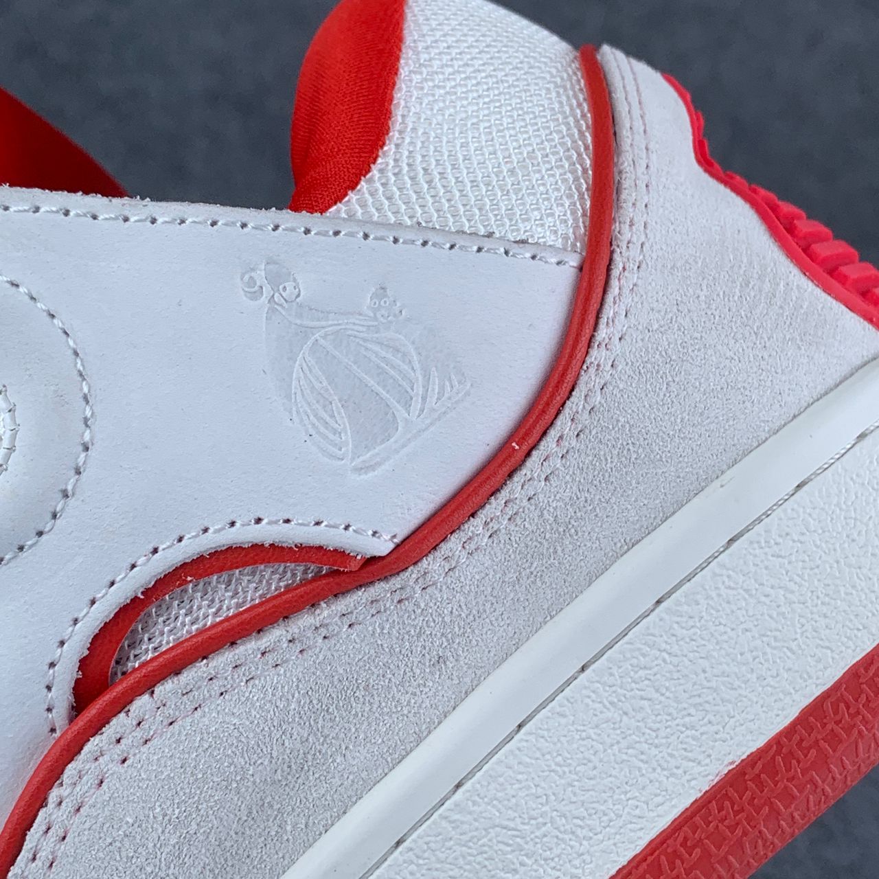 Lanvin Curb Sneakers 'White Red'