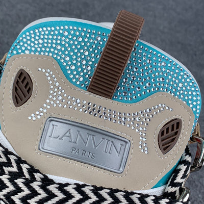 Lanvin Curb Sneakers 'Brown Rhinestone'