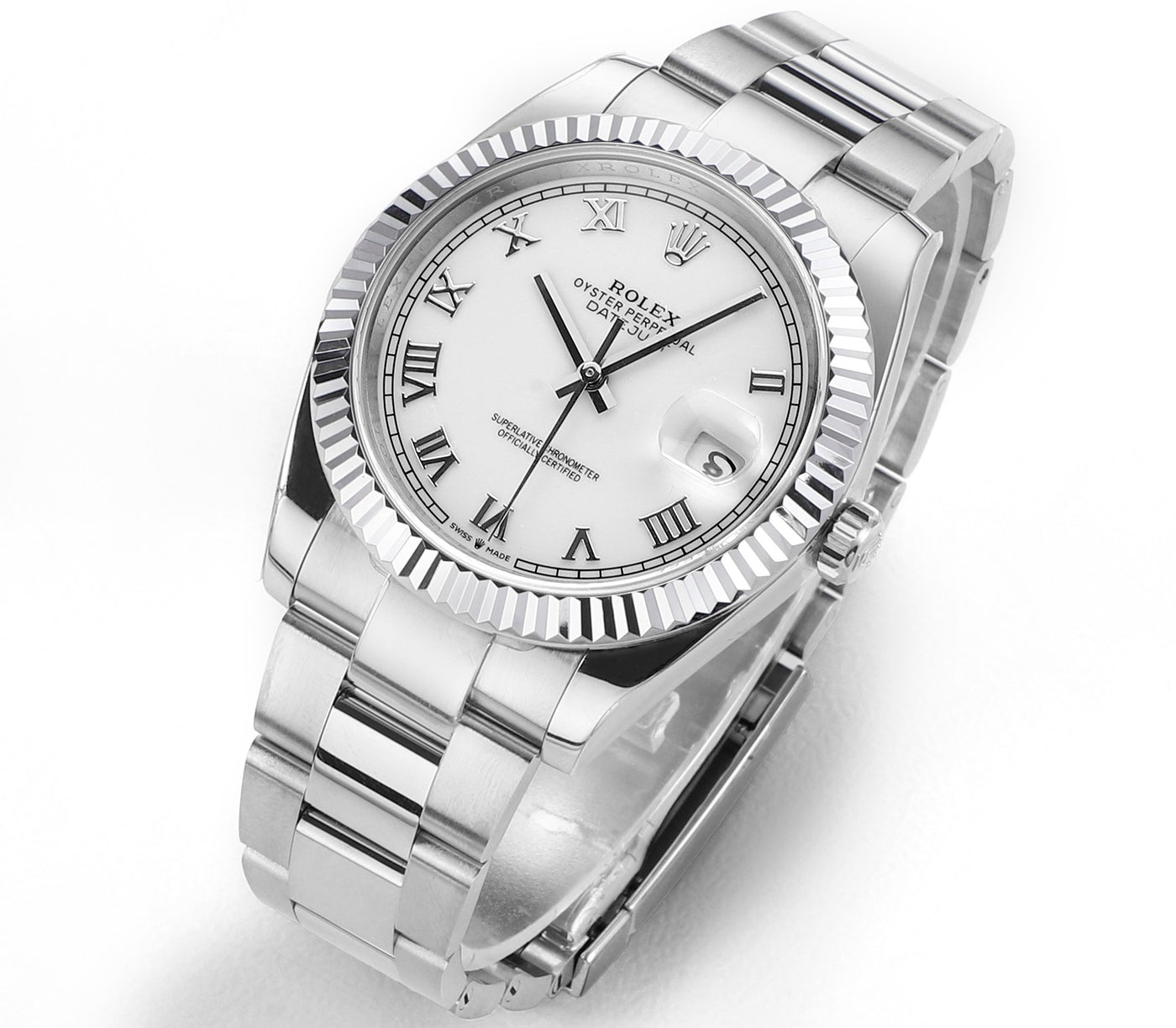 Steel & White 41MM Watch