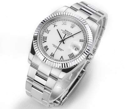Steel & White 41MM Watch