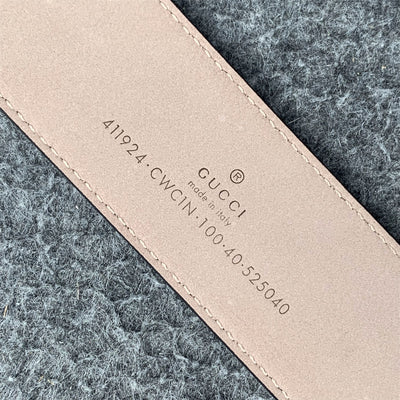 GG Supreme Interlocking G Buckle Belt Beige & Blue