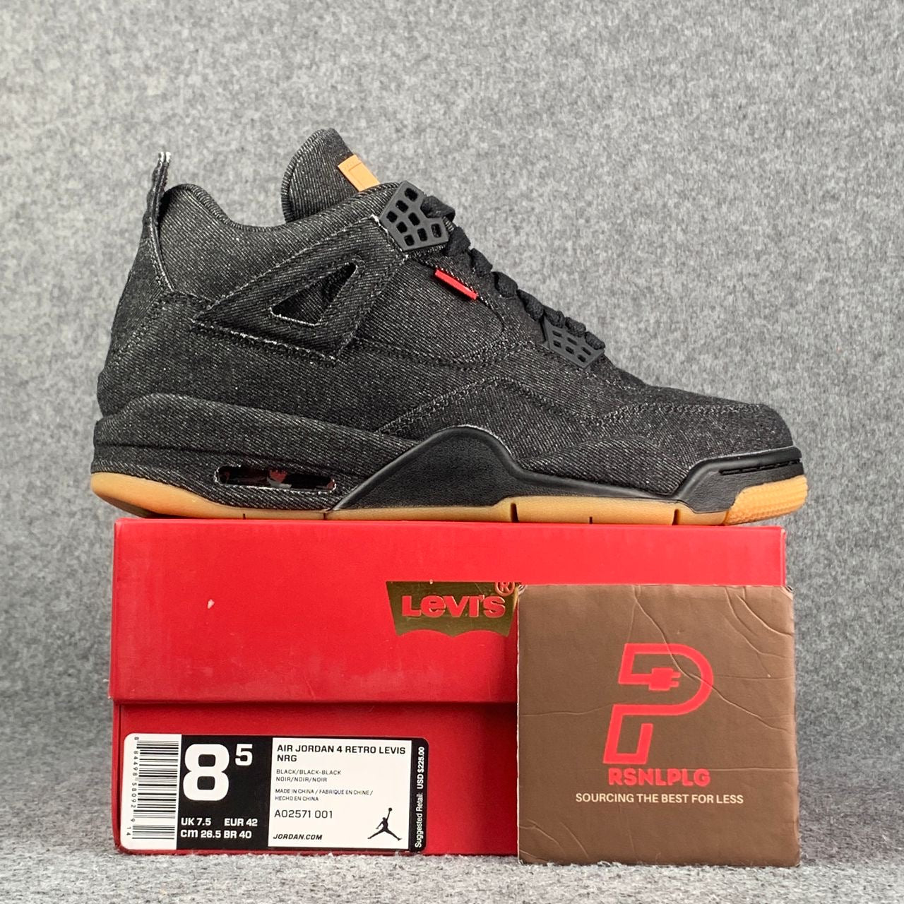 Levi's x Air Jordan 4 Retro 'Black Denim'
