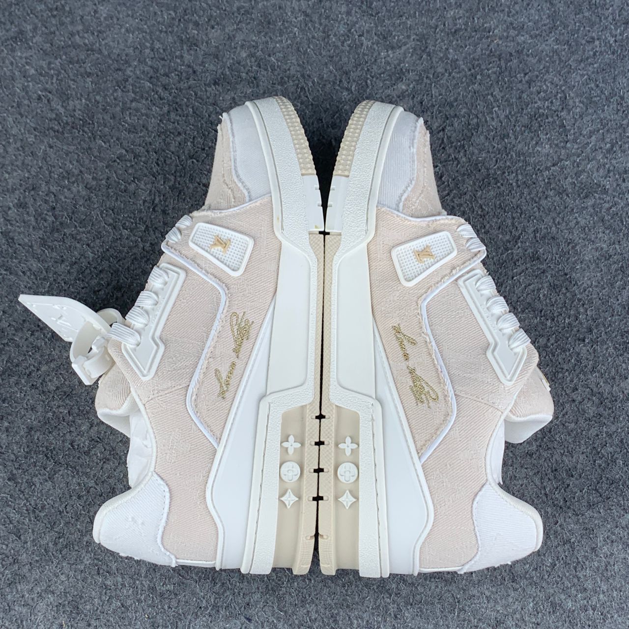 LV Trainer Beige Monogram Denim