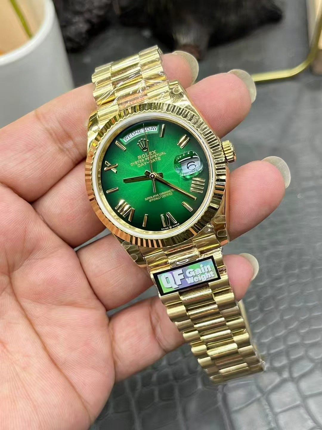 Yellow Gold & Green 40MM Watch