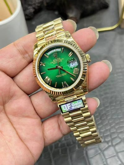Yellow Gold & Green 40MM Watch