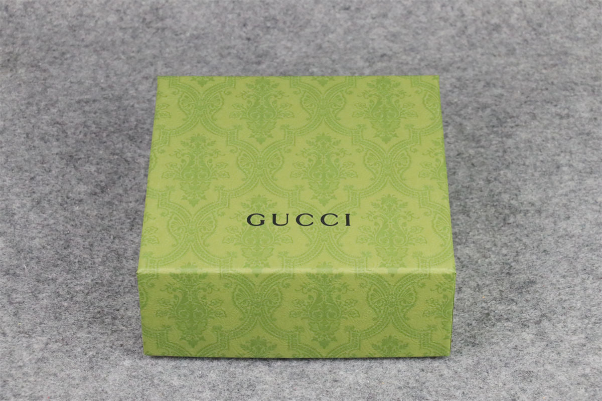 GG Leather Belt with Double G Buckle, 1.5” Width ‘Brown’