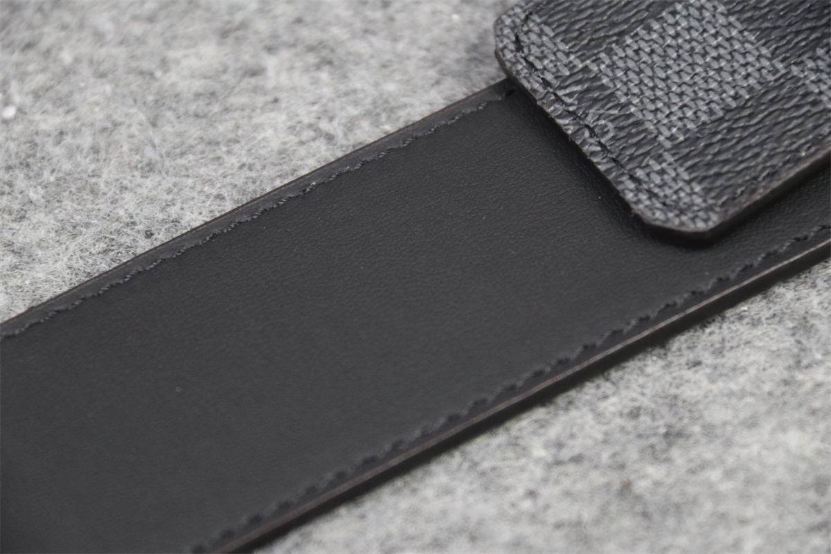 LV Initiales Damier Graphite Belt ‘Black Grey’