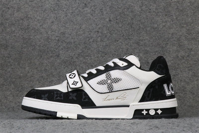 LVT Trainer Low 'Velcro Strap - Black Monogram Denim'