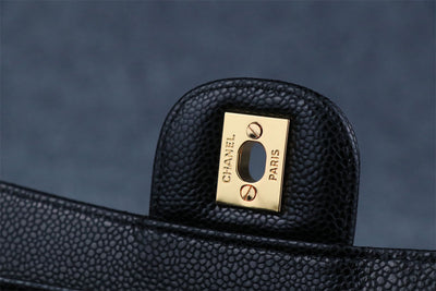 CC Small Classic Flap Bag Black Caviar
