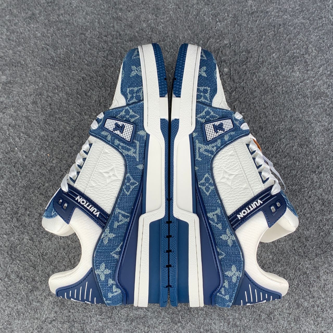 Baskets LVT Monogram Denim « Blanc Bleu »