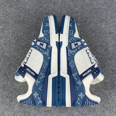 Baskets LVT Monogram Denim « Blanc Bleu »