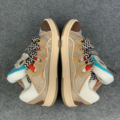 Lanvin Curb Sneakers 'Brown Rhinestone'