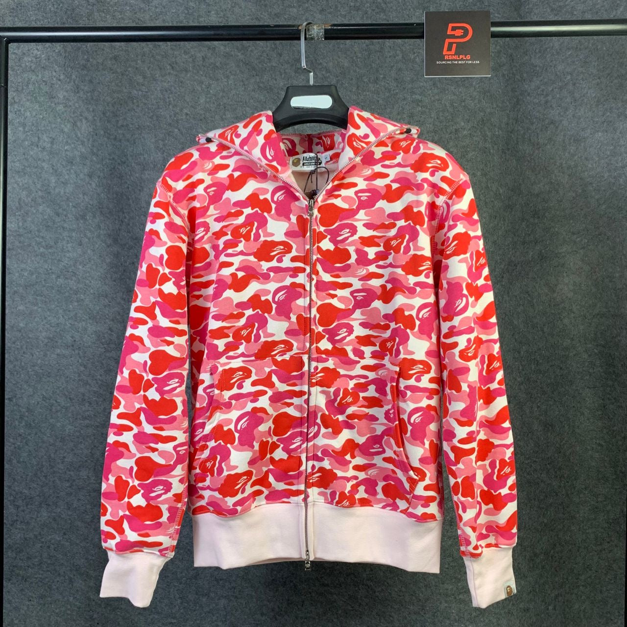 BAPE ABC Camo Shark Full Zip Hoodie 'Pink'