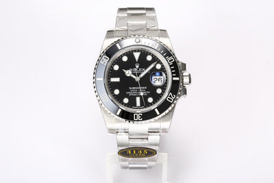 Black & Stainless Steel Sub 41MM Watch