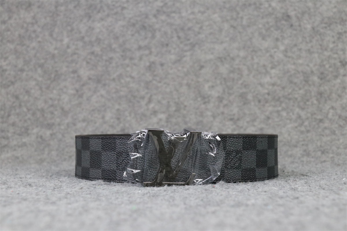 LV Initiales Damier Graphite Belt ‘Black Grey’