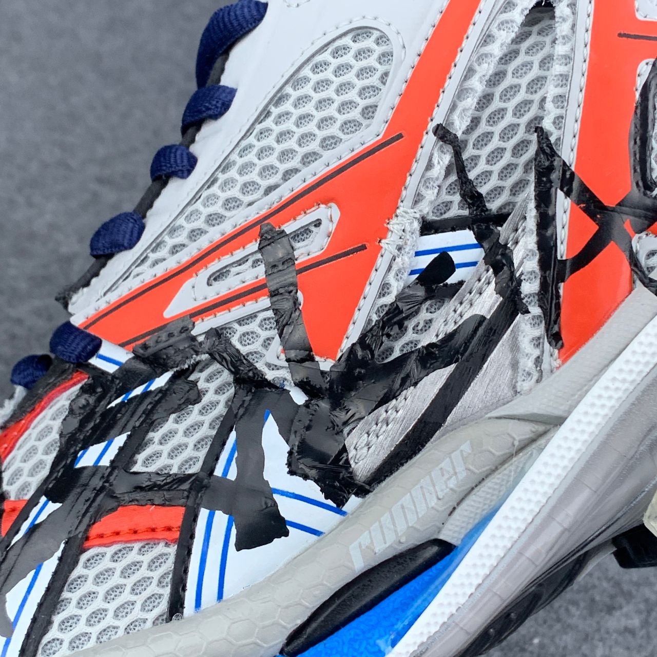 Balenciaga Runner Graffiti Sneaker 'Grey Red Blue'