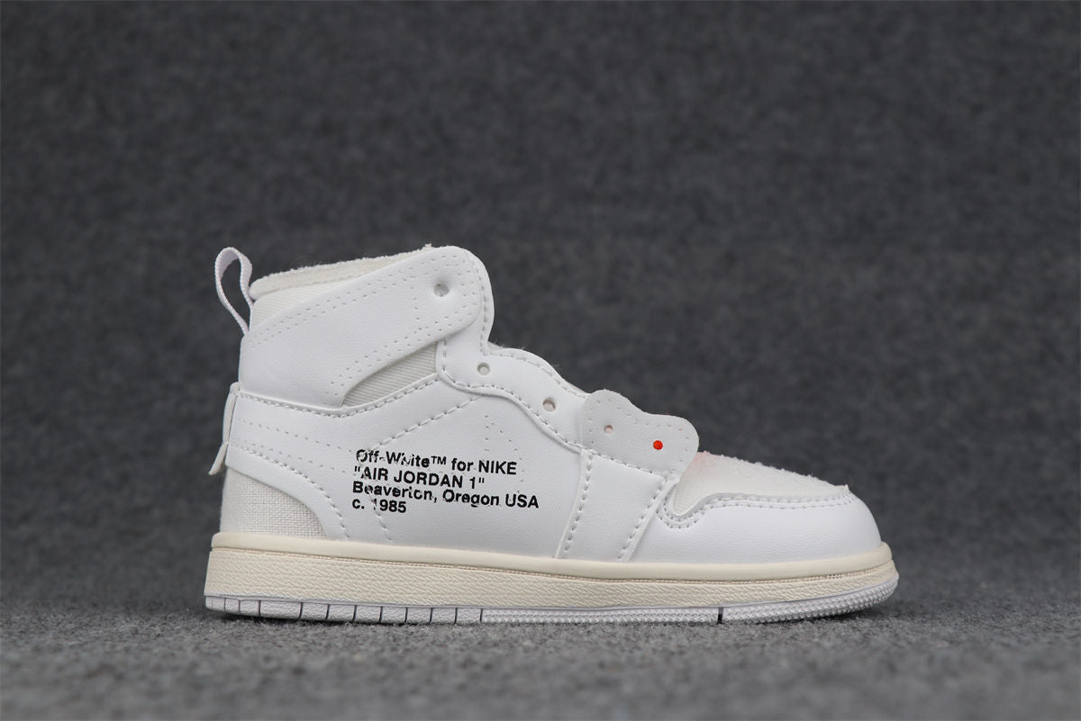 Off-White x Air Jordan 1 Retro High OG BG PS 'Blanc' 2018