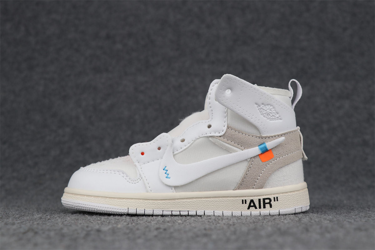 Off-White x Air Jordan 1 Retro High OG BG PS 'White' 2018