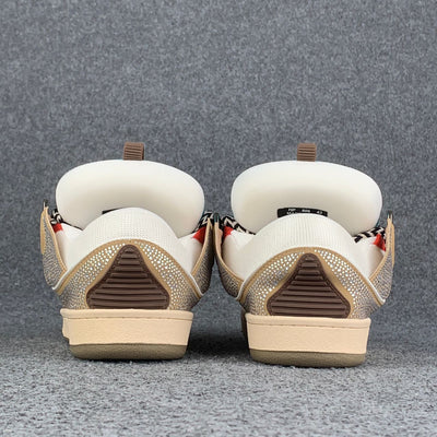 Lanvin Curb Sneakers 'Brown Rhinestone'