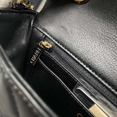 CC Coco Charms Flap Bag Black