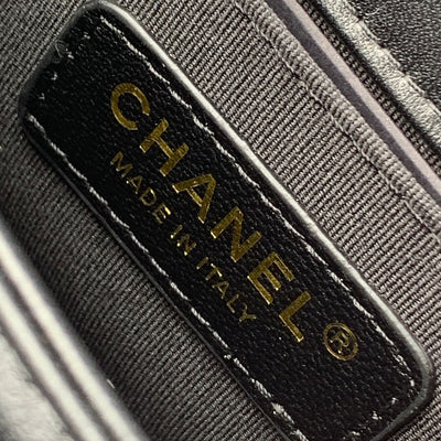 CC Boy Flap Diamond Quilted Small Bag Gold-Tone Black (2018)