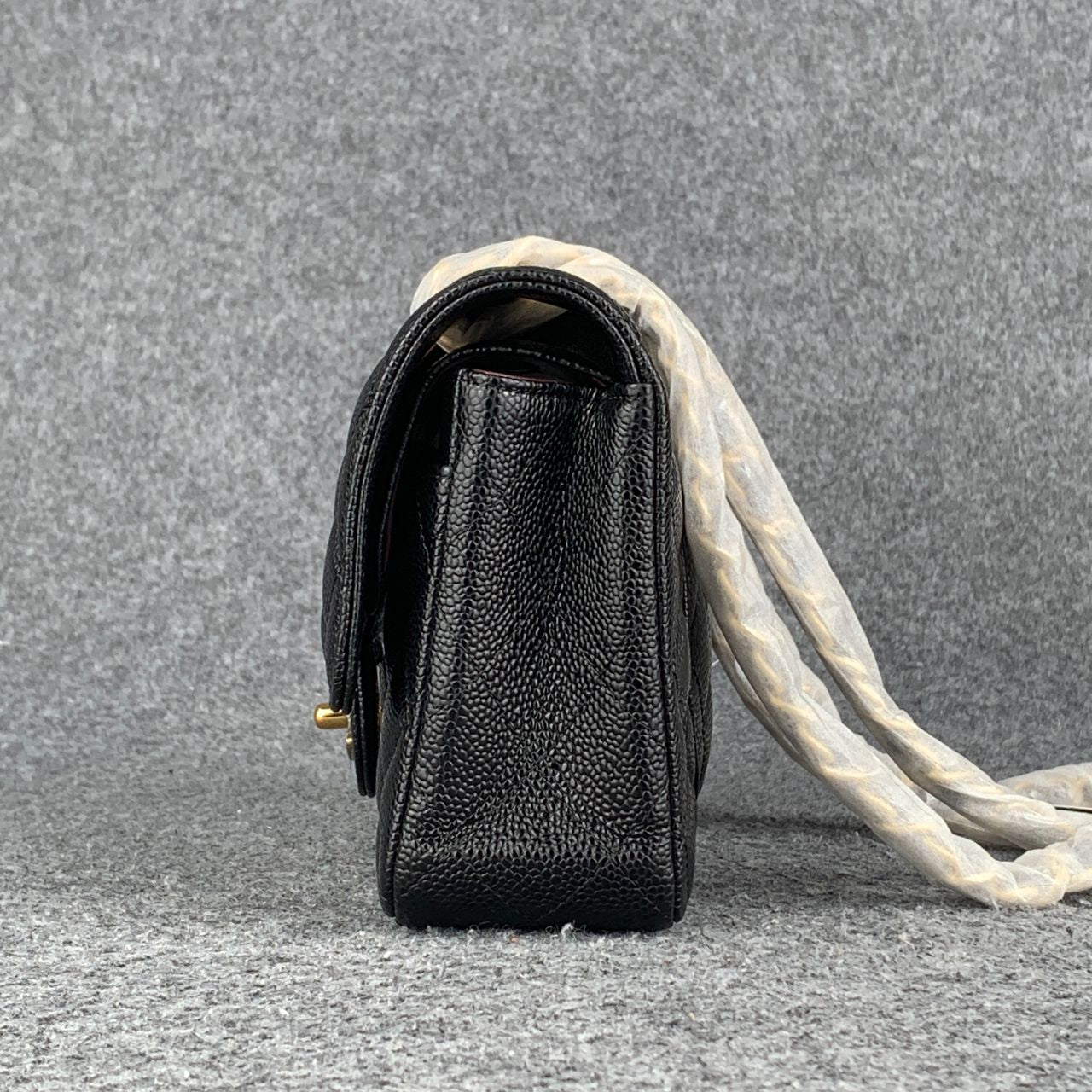CC Small Classic Flap Bag Black Caviar