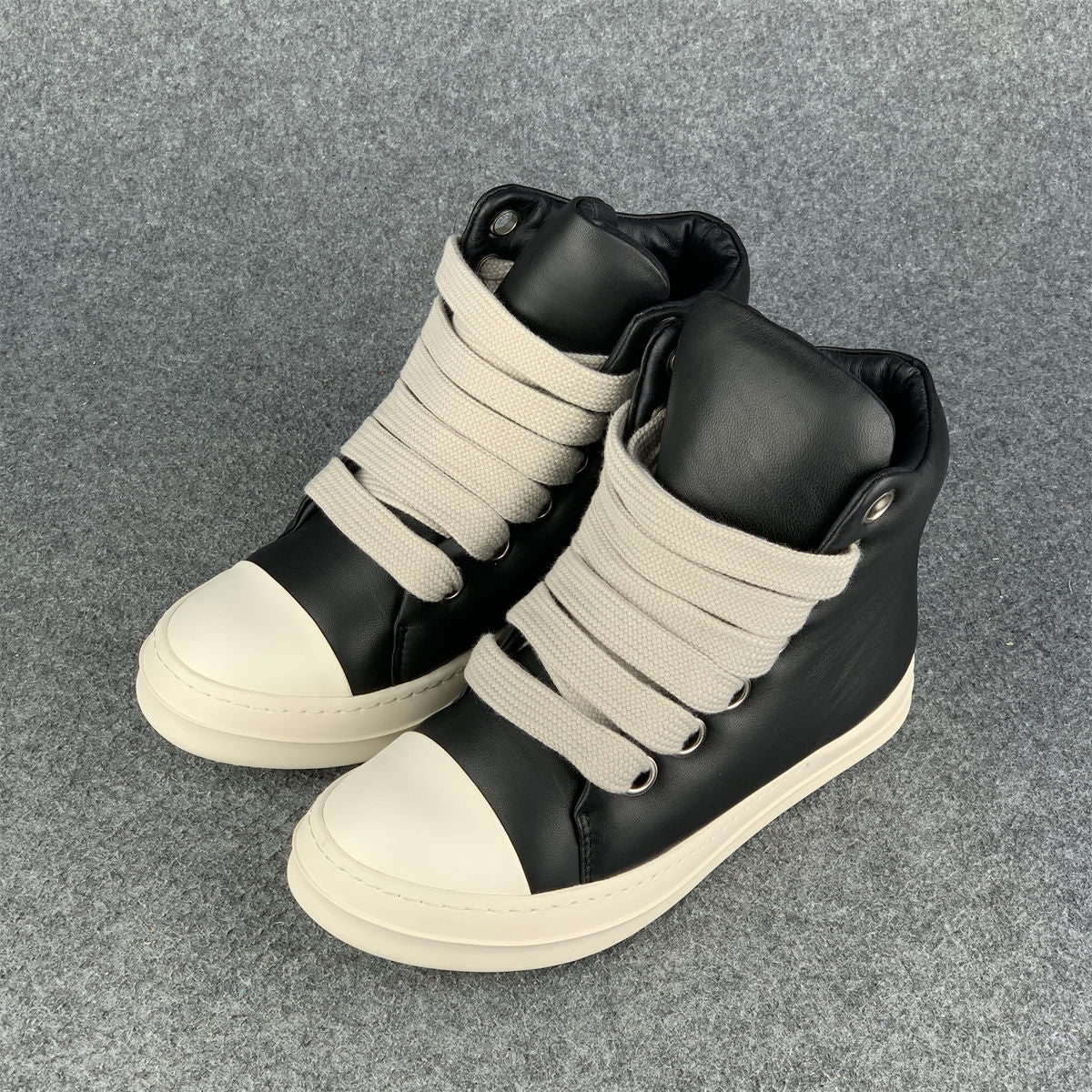 Rick Owens Porterville Jumbo Laced Padded High 'Black Milk'