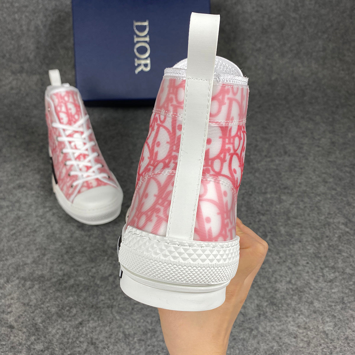 Dior B23 High 'Dior Oblique - Wit Rood'