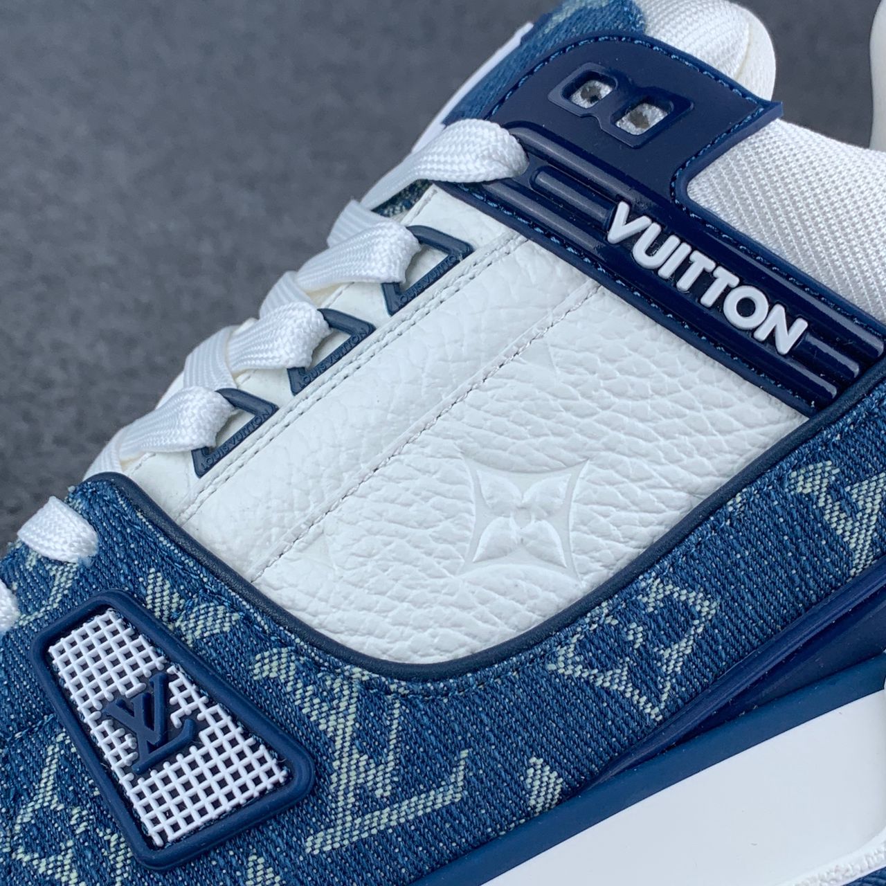 Baskets LVT Monogram Denim « Blanc Bleu »