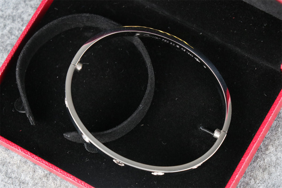 Love Bracelet with Half Diamond Setting