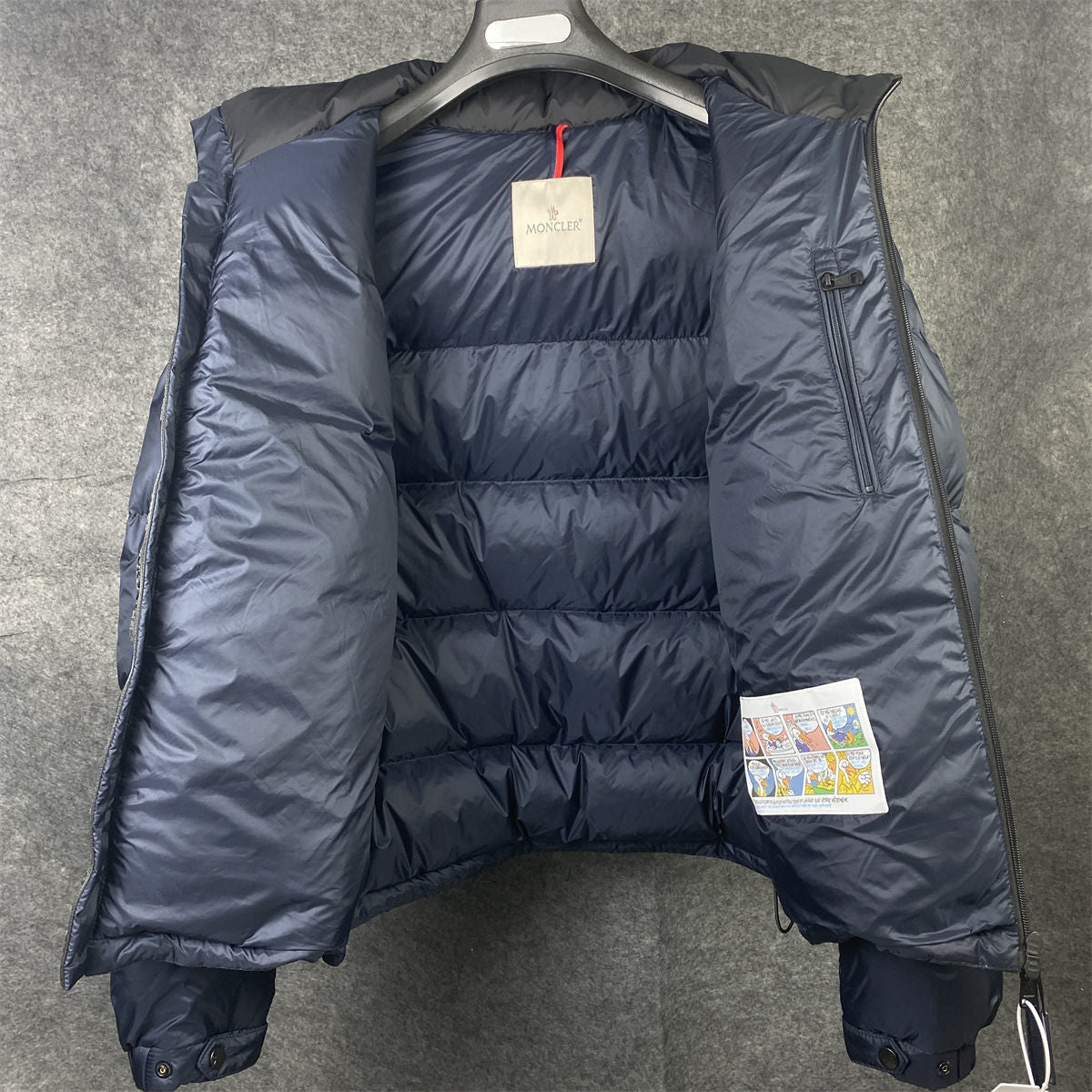 Moncler Peuplier Short Down Jacket ‘Navy’