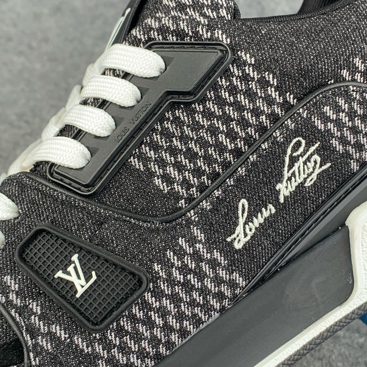 LV Trainer “Black Damier 3D Denim”