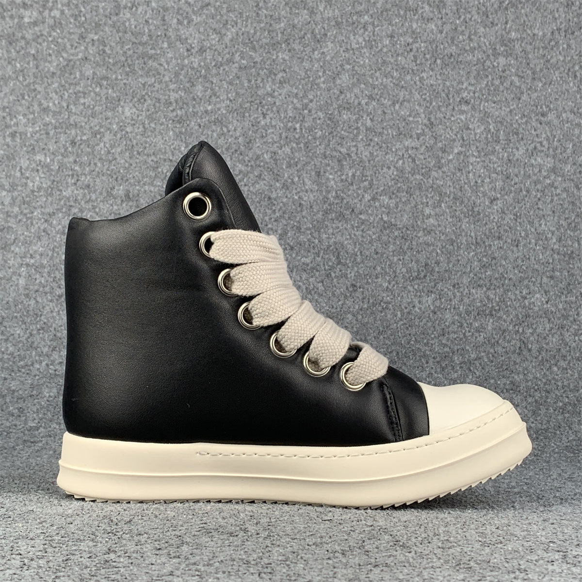 Rick Owens Porterville Jumbo Laced Padded High 'Black Milk'