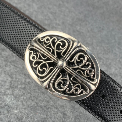 Chrome Hearts Oval Cross Buckle Belt