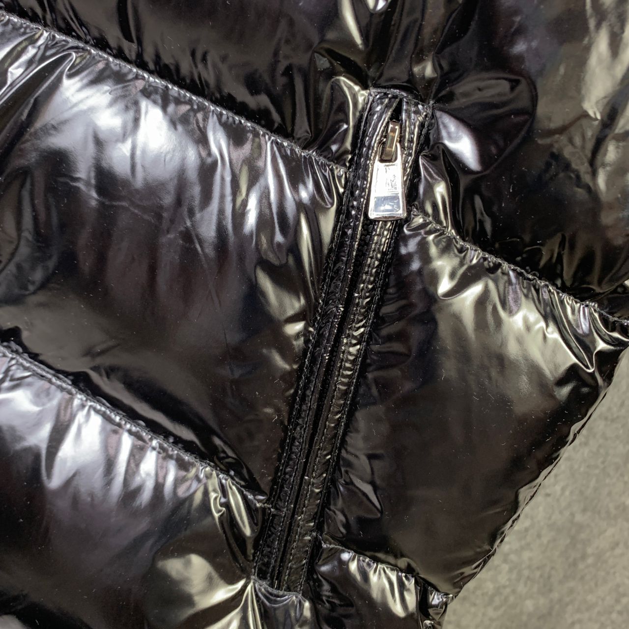 Moncler Maya Hooded Shiny Full Zip Jacket 'Black'