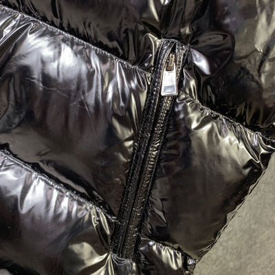 Moncler Maya Hooded Shiny Full Zip Jacket 'Black'