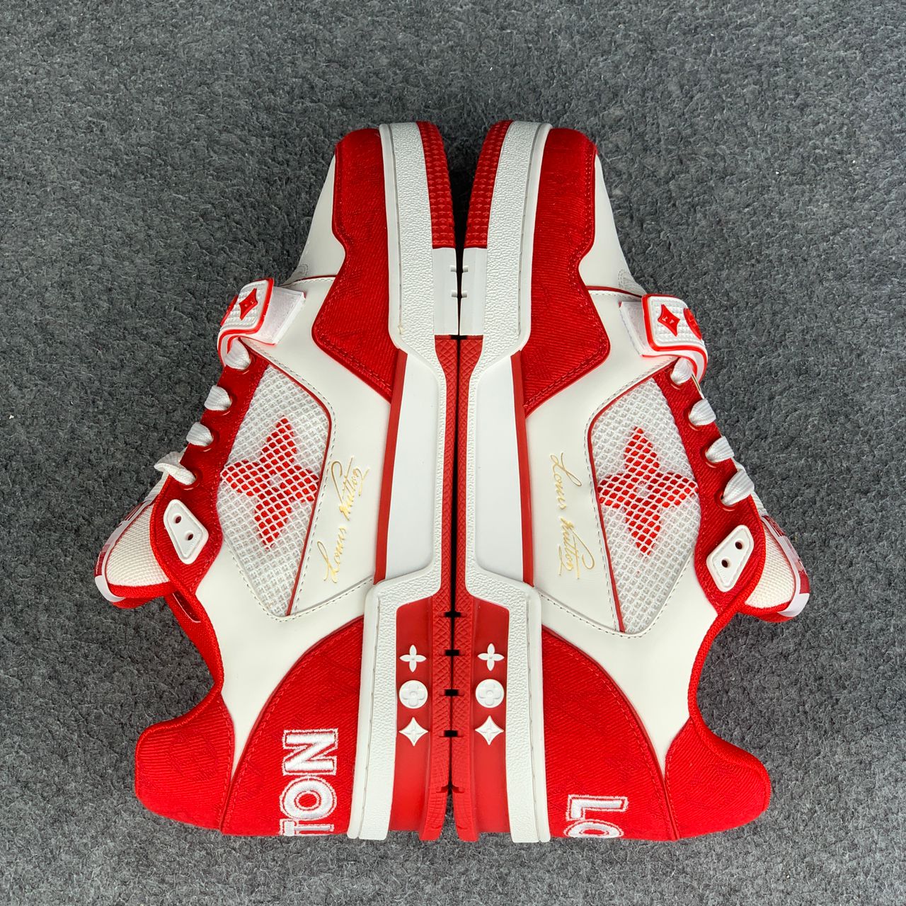 Baskets LVT « Monogram Denim - Rouge »