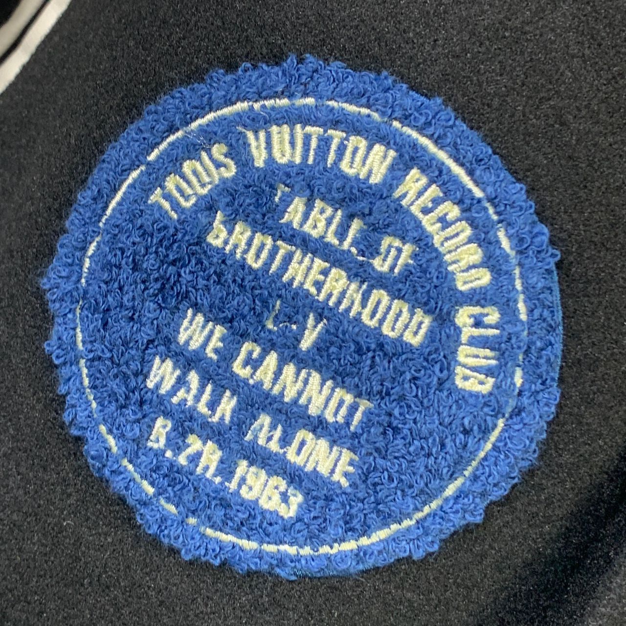 LV Varsity Leather Jacket 'BLACK'