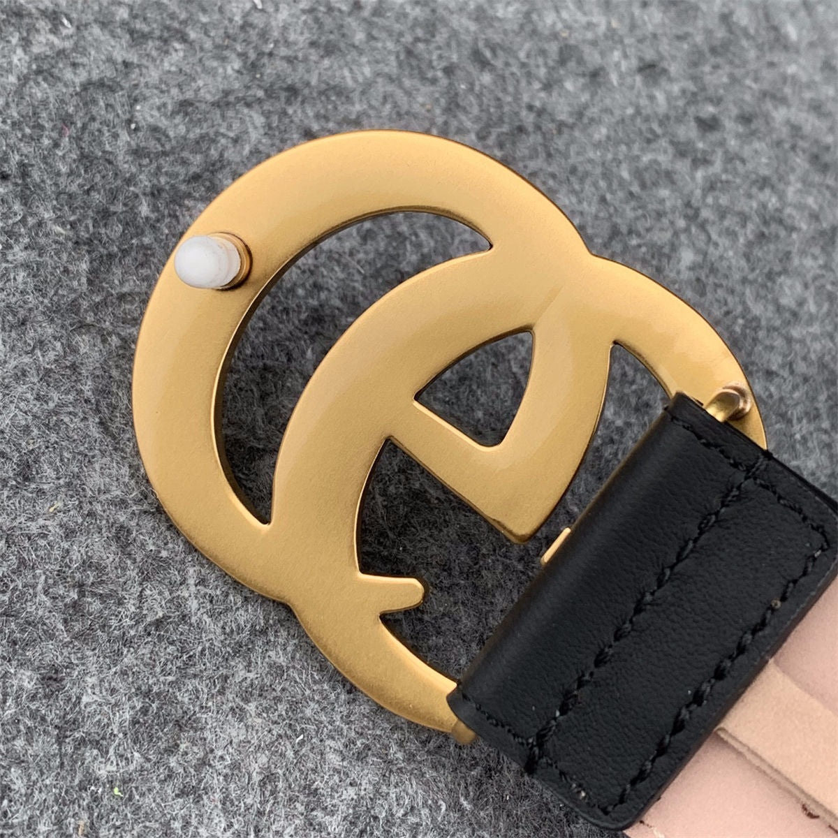 Canvas Web Belt with Double G Buckle ‘Blue Red’