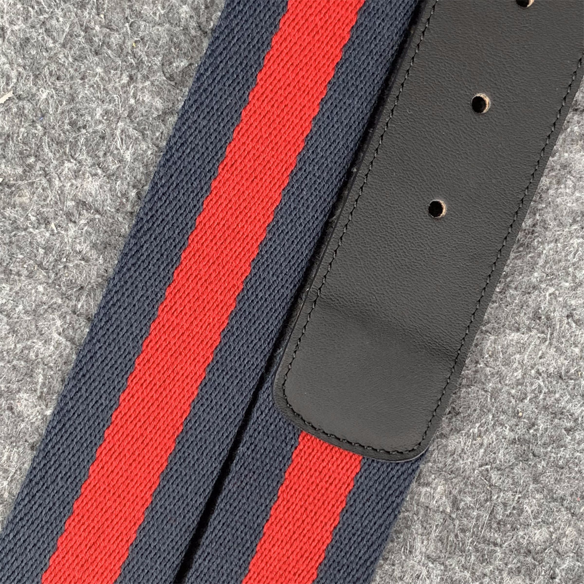 Canvas Web Belt with Double G Buckle ‘Blue Red’