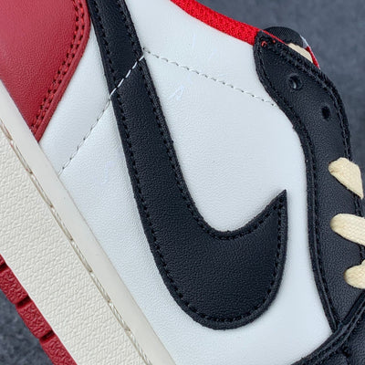 (CUSTOM) Air JORDAN 1 LOW 'BLACK RED'