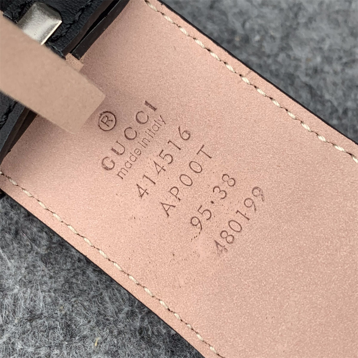 Canvas Web Belt with Double G Buckle ‘Blue Red’