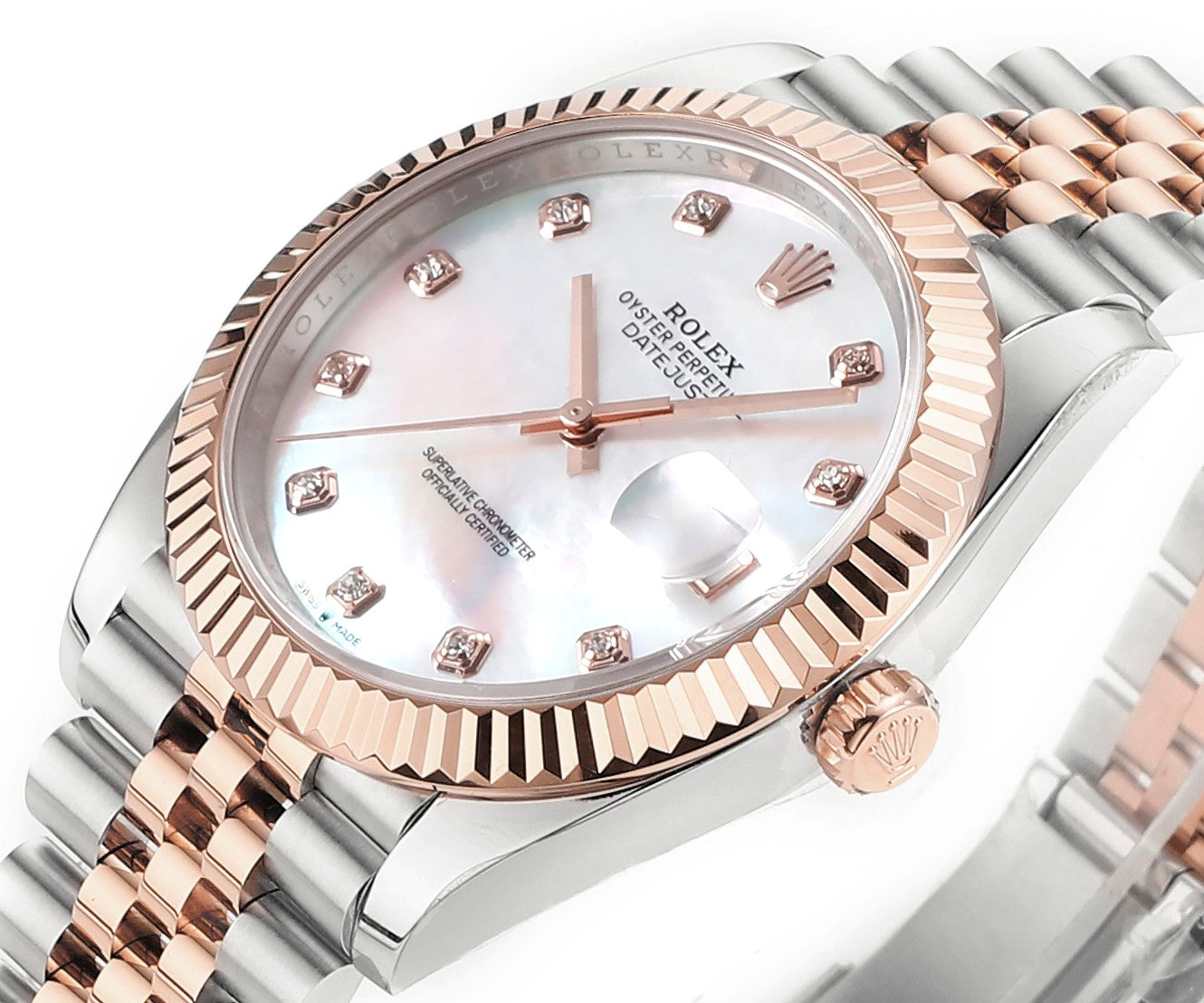 MOP Rose Gold & Steel 41MM Watch