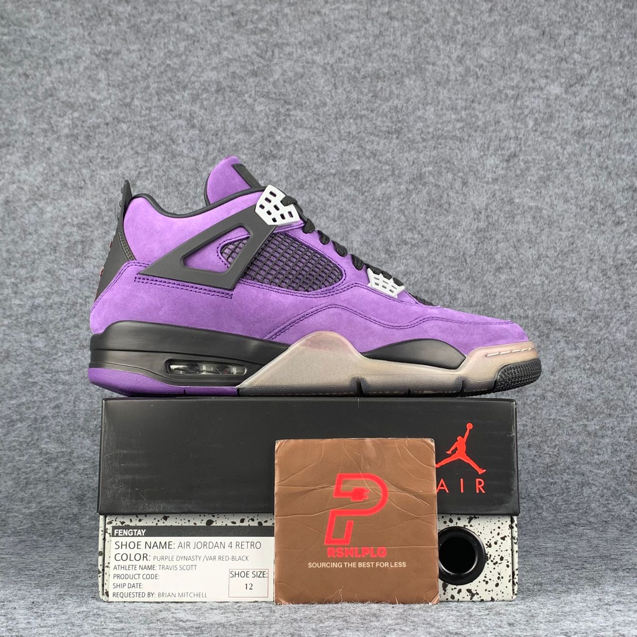 Travis Scott x Air Jordan 4 Retro 'Purple Suede White Midsole' Friends & Family